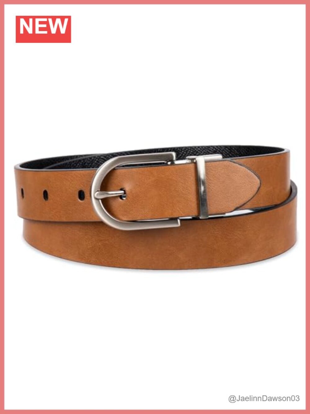 Reversible Versatile Belt for Jeans Trousers Dresses Adjustable 2-in-1